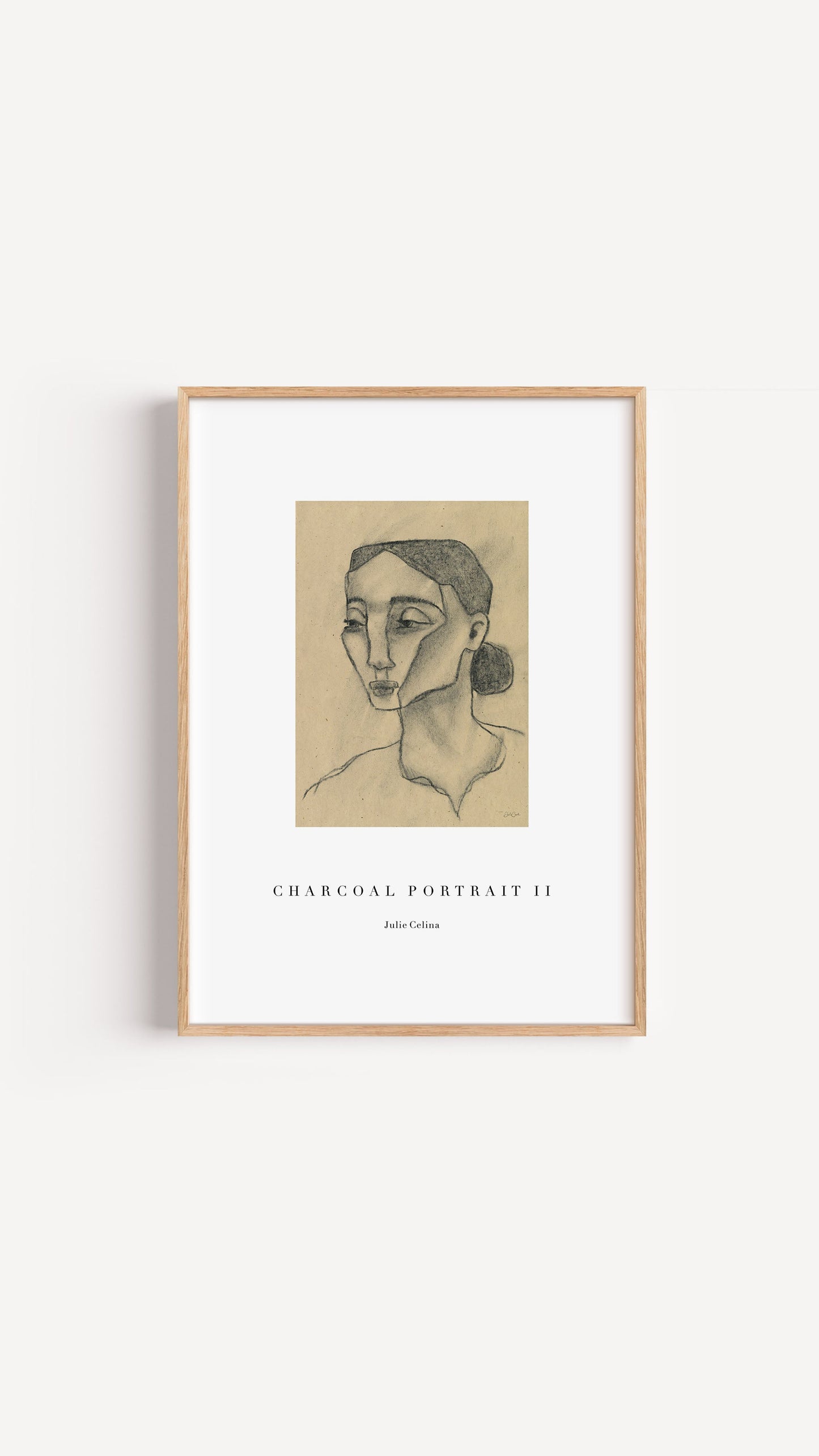 Charcoal Portrait II - Minimalistic Fine Art Print