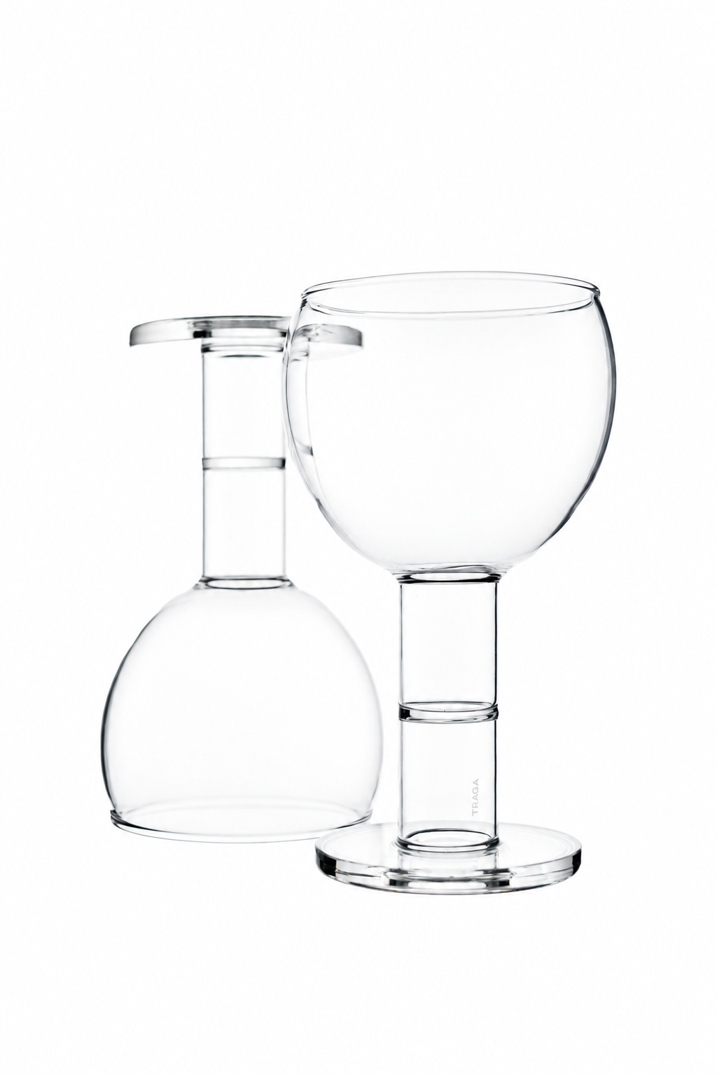 Wine Candle Glasses x 2 - Clear