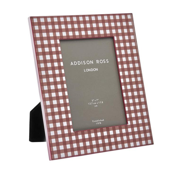 Cherry Gingham Lacquer Photo Frame - Addison Ross Ltd UK