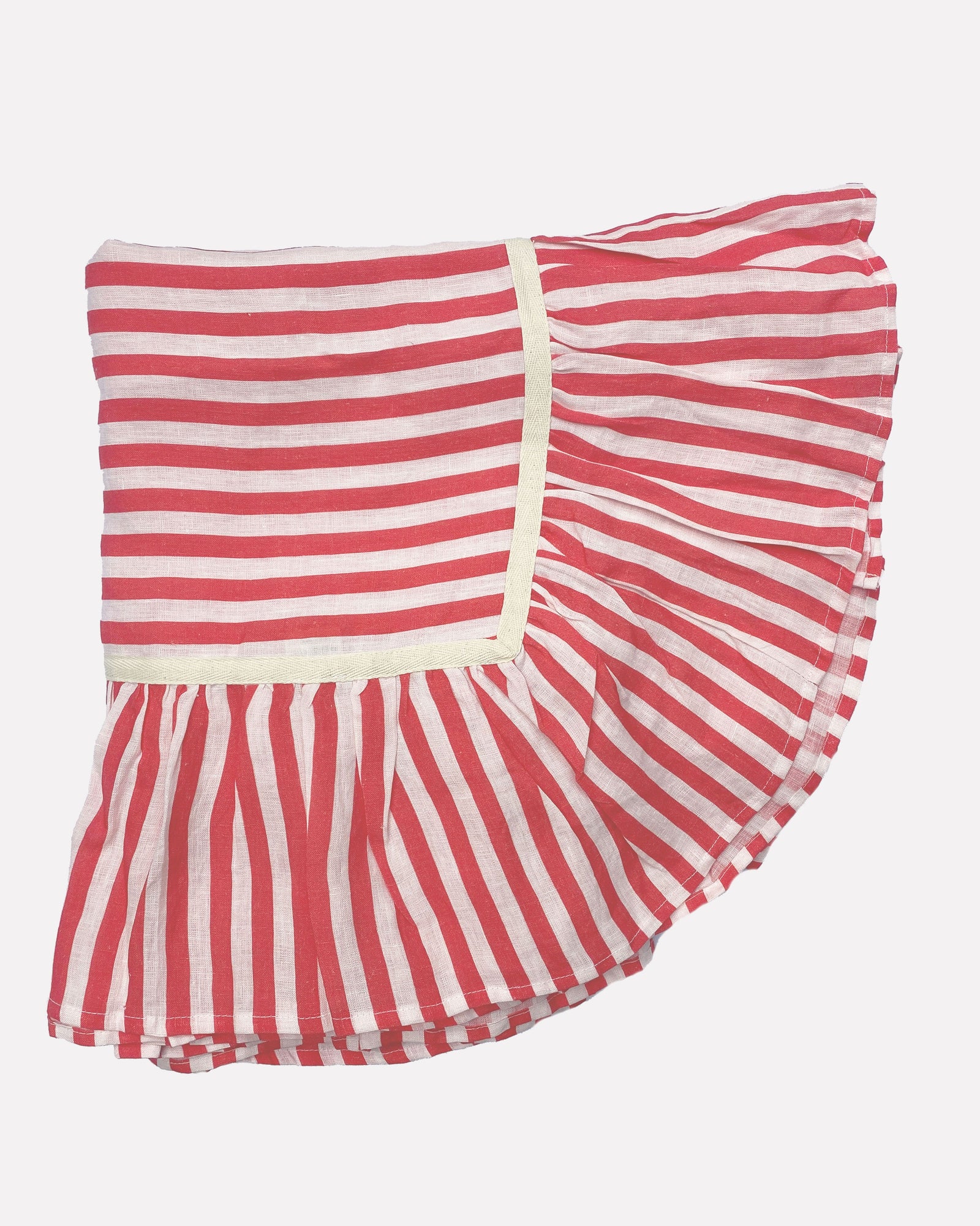 Cherry Red Candy Stripe Tablecloth