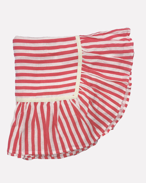 Cherry Red Candy Stripe Tablecloth
