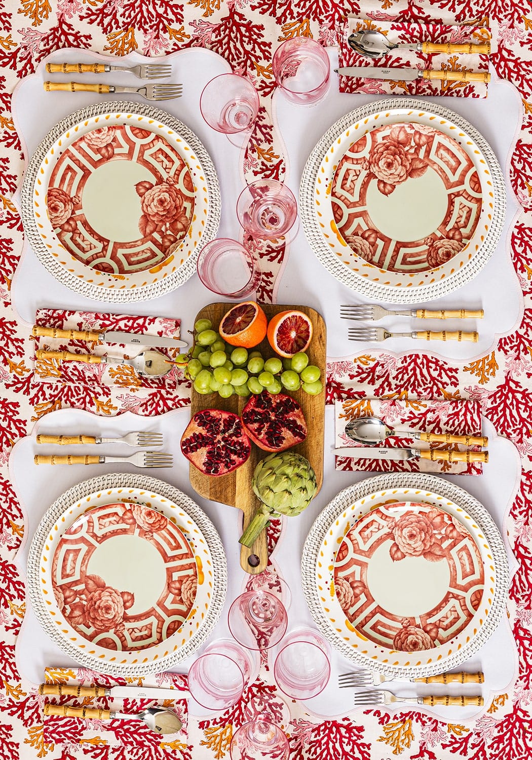 Chloe's Cheeky Chinoise Dessert Plate - Set of 4 - Casa by Josephine Jenno