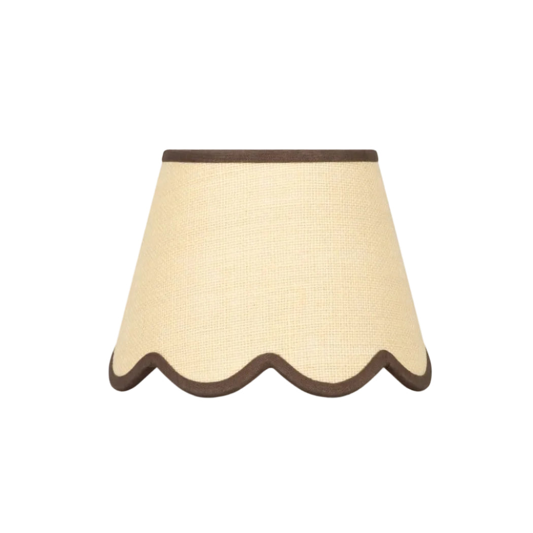 Chocolate Brown Jute Scallop Lampshade - Casa by Josephine Jenno