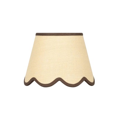 Chocolate Brown Jute Scallop Lampshade - Casa by Josephine Jenno