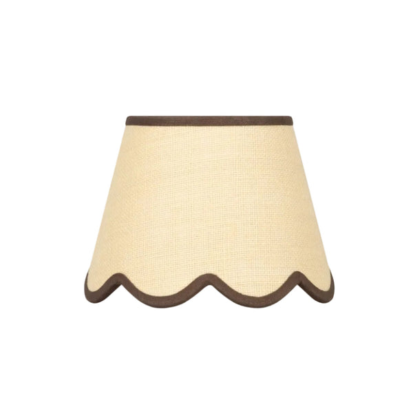 Chocolate Brown Jute Scallop Lampshade - Casa by Josephine Jenno