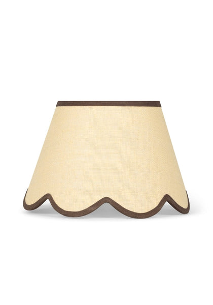 Chocolate Brown Jute Scallop Lampshade - Casa by Josephine Jenno