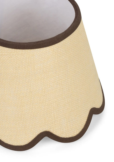 Chocolate Brown Jute Scallop Lampshade - Casa by Josephine Jenno