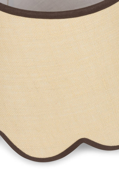 Chocolate Brown Jute Scallop Lampshade - Casa by Josephine Jenno