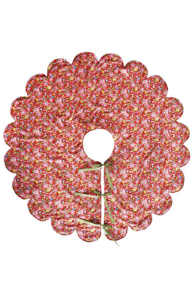 Reversible Christmas Tree Skirt made with Liberty Fabric BETSY STAR - Coco & Wolf