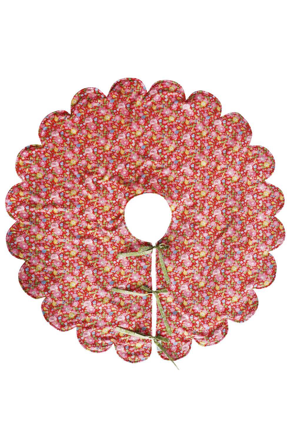 Reversible Christmas Tree Skirt made with Liberty Fabric BETSY STAR - Coco & Wolf