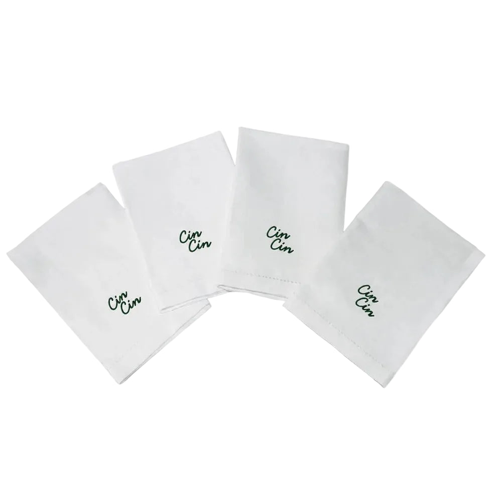 Cin Cin Dinner Napkins Set of 4 in Green