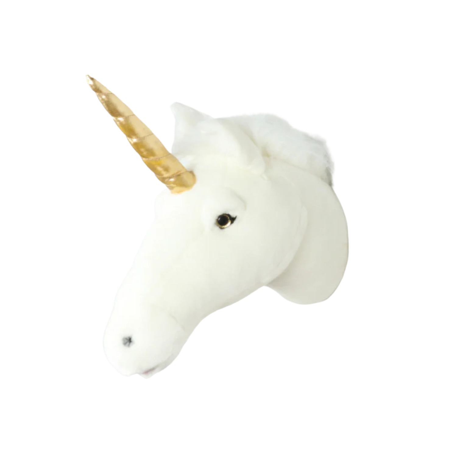 Claire the White Unicorn Wall Mounted Plush Head