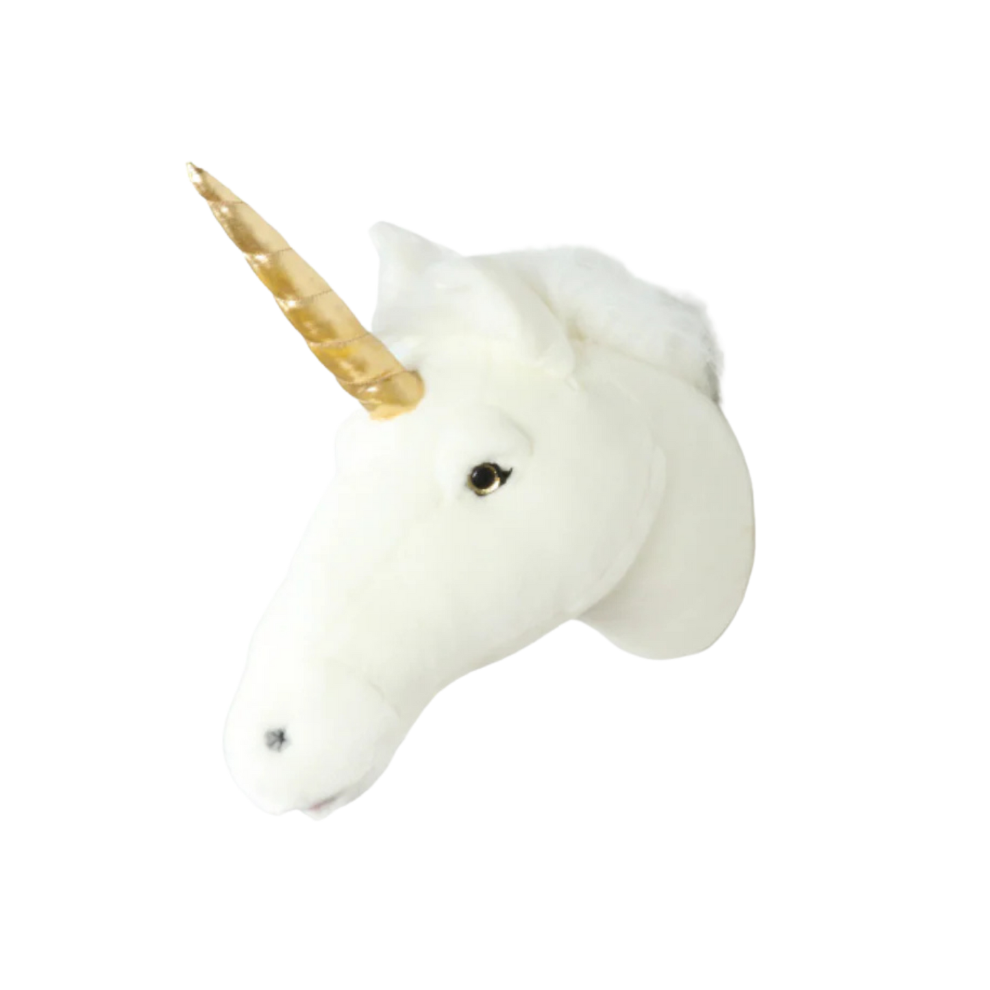 Claire the White Unicorn Wall Mounted Plush Head