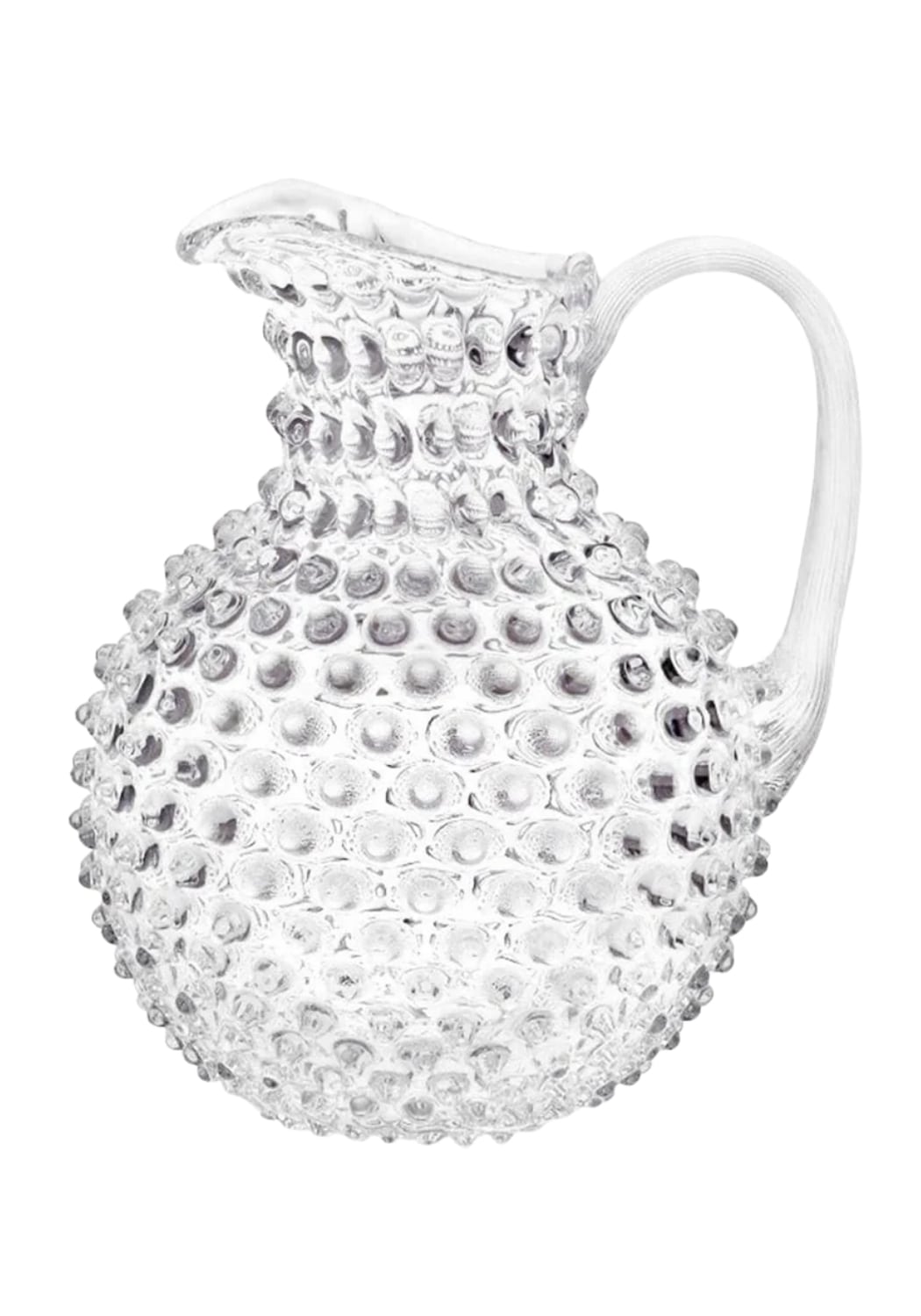 Clear Hobnail Large Jug 2L