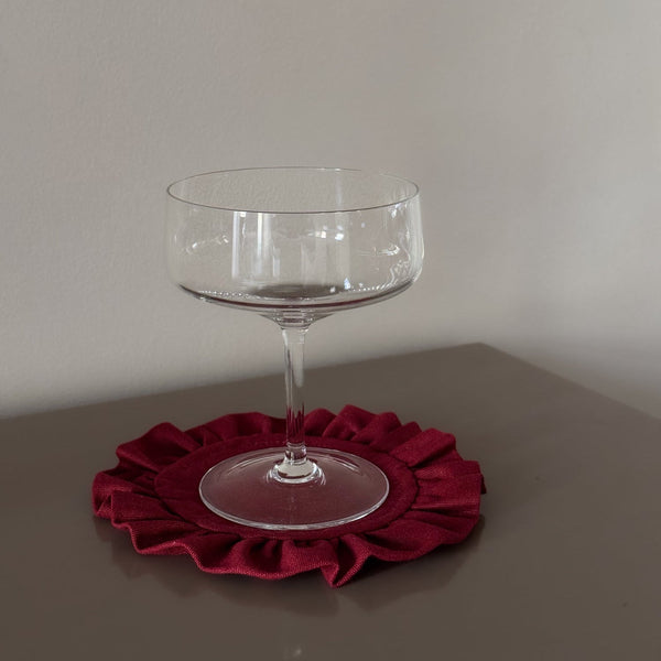 Rhea Coaster Set Burgundy