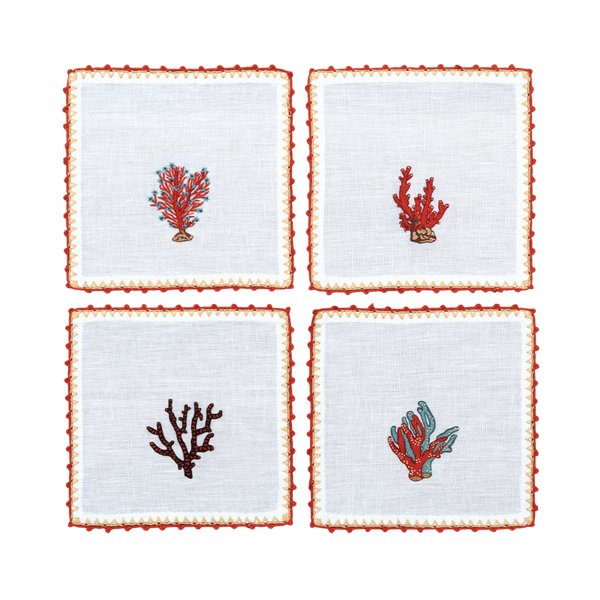 Coral Crest - Cocktail Napkins (Set of 4)