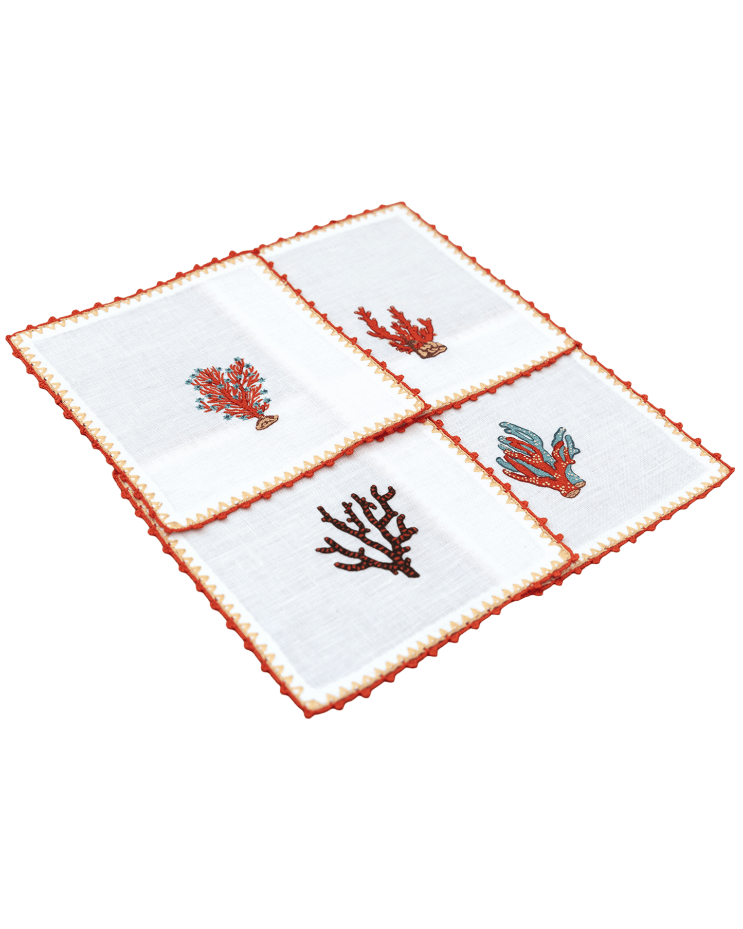 Coral Crest - Cocktail Napkins (Set of 4)