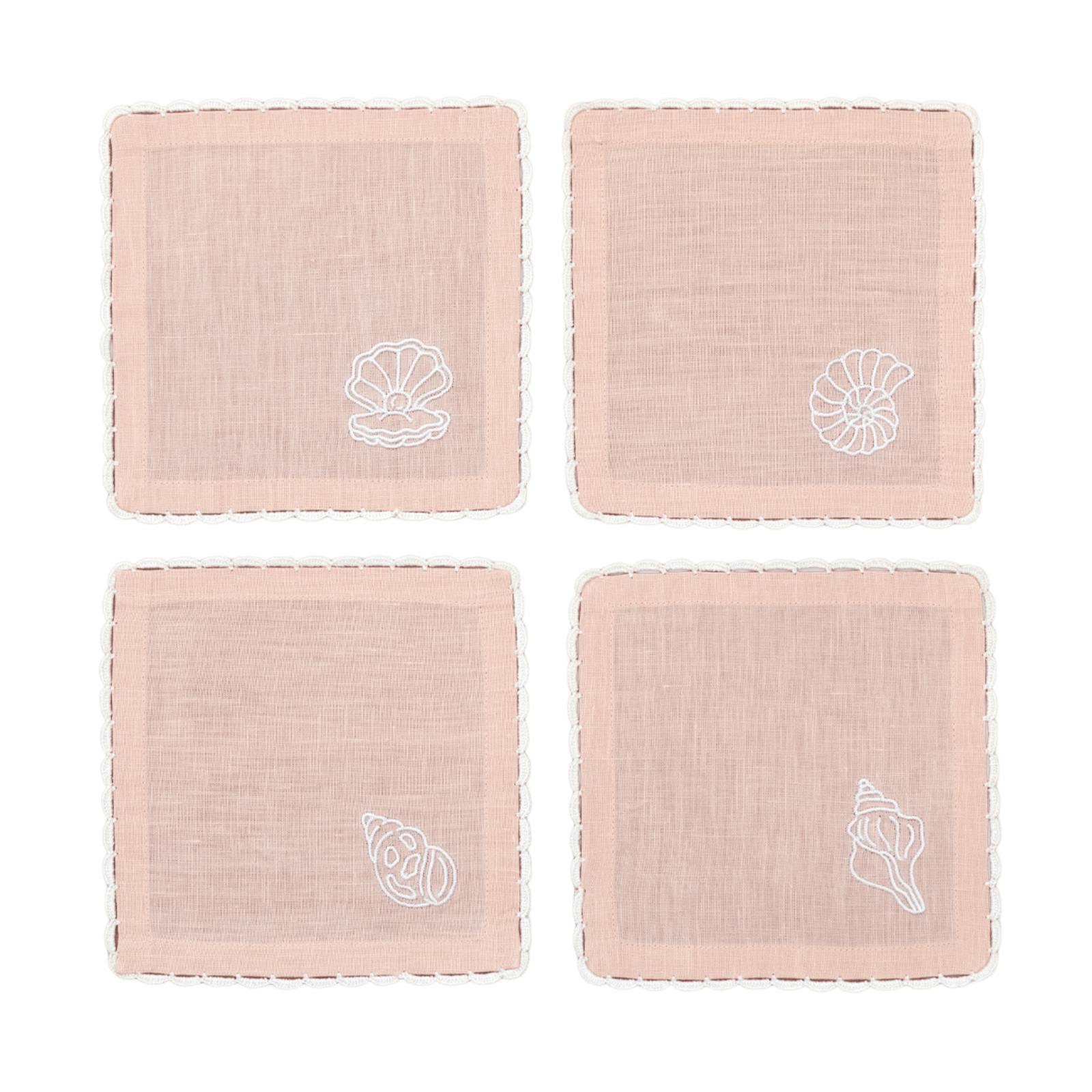 Seashell Glow - Cocktail Napkins (Set of 4)