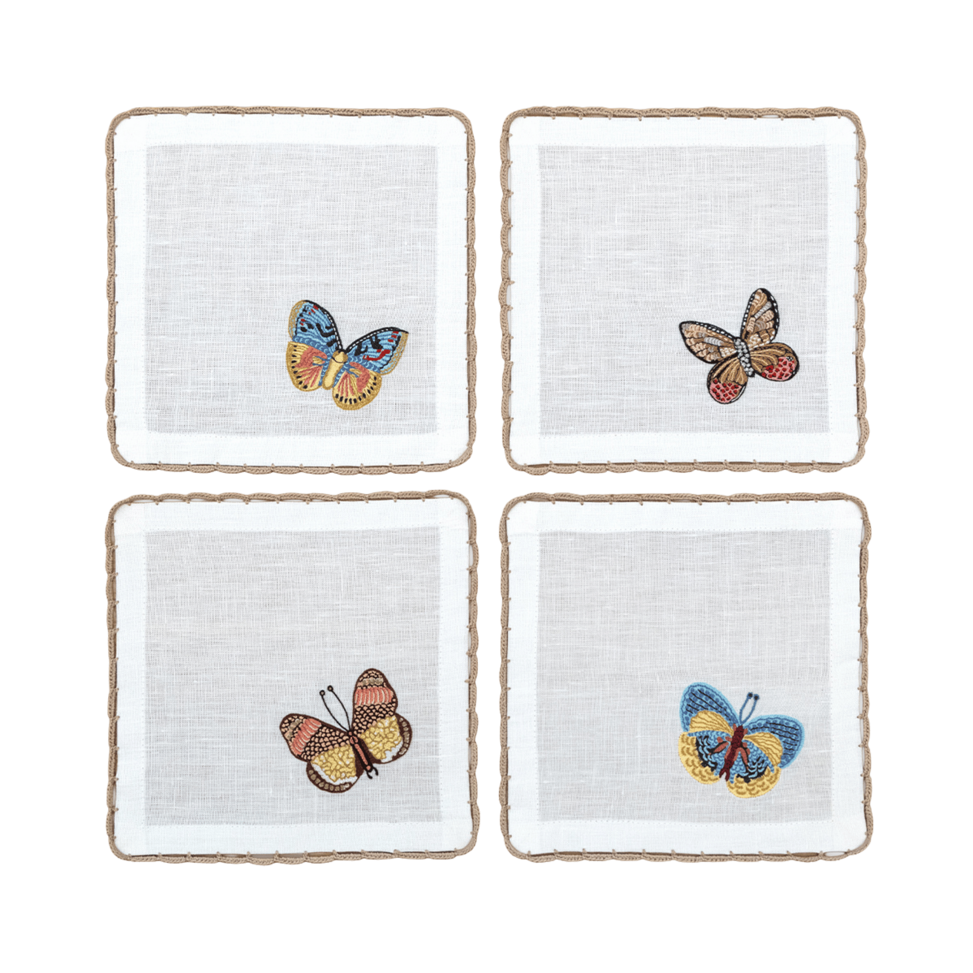 Flutter and Lace - Cocktail Napkins (Set of 4)