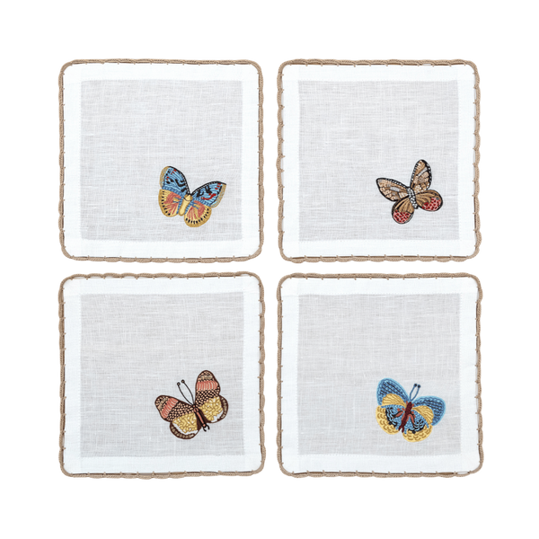 Flutter and Lace - Cocktail Napkins (Set of 4)