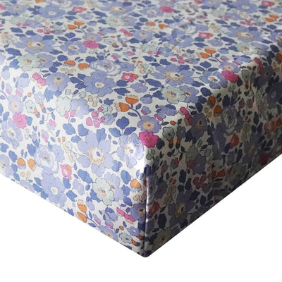 Fitted Sheet made with Liberty Fabric BETSY LAVENDER BLUE - Coco & Wolf