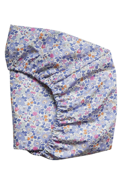 Fitted Sheet made with Liberty Fabric BETSY LAVENDER BLUE - Coco & Wolf