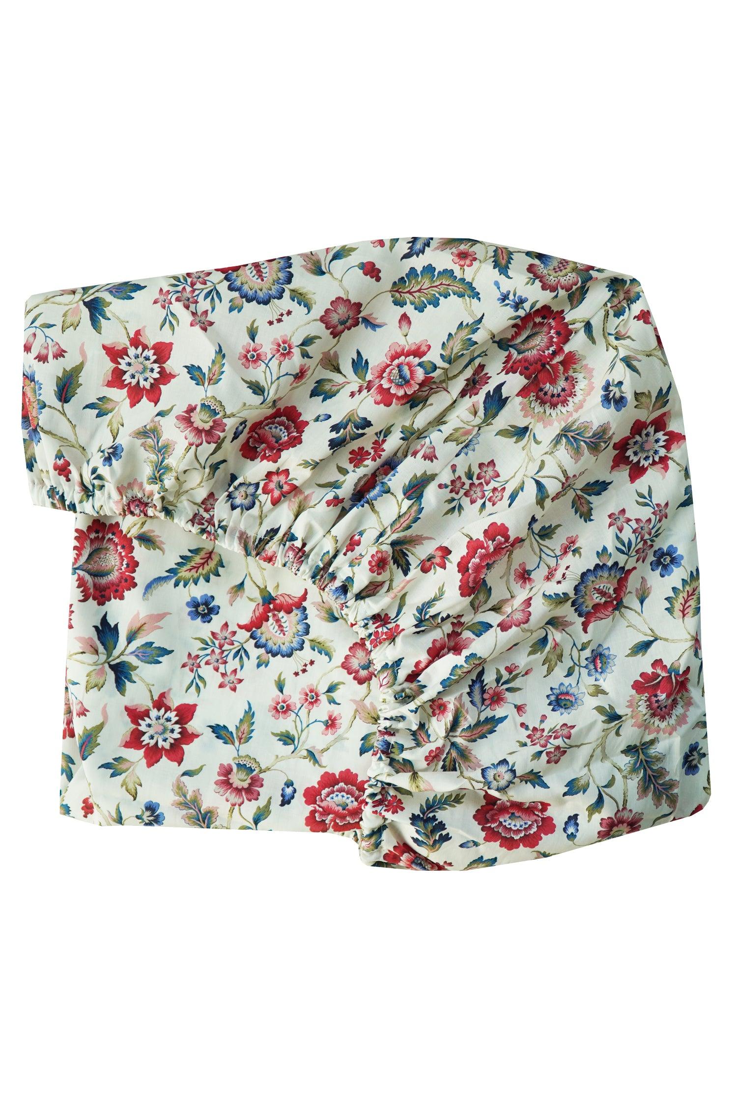 Fitted Sheet made with Liberty Fabric EVA BELLE - Coco & Wolf