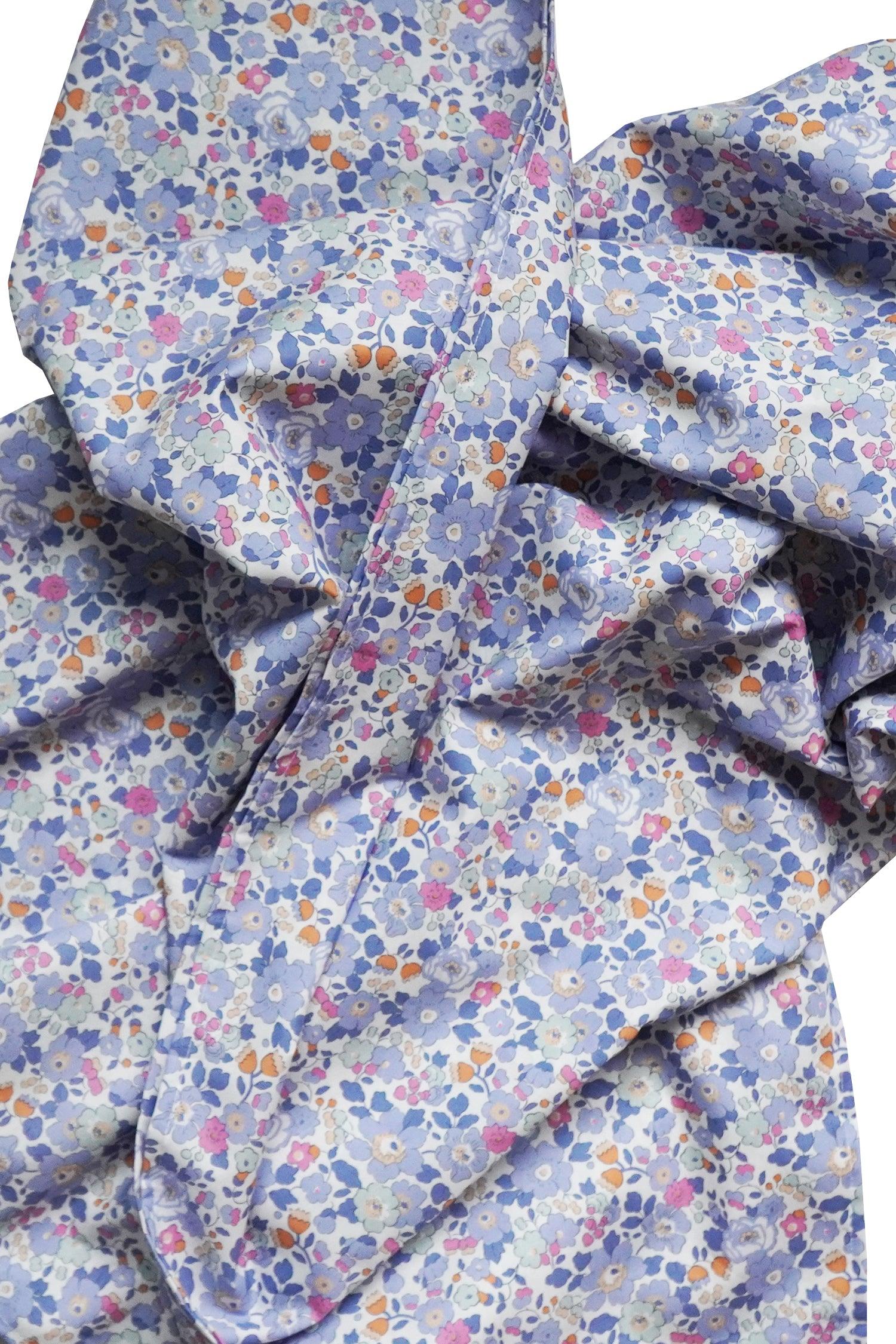 Flat Top Sheet made with Liberty Fabric BETSY LAVENDER BLUE - Coco & Wolf
