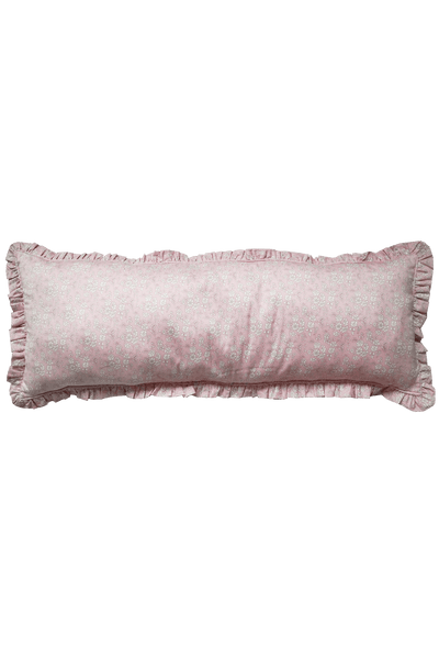Ruffle Bolster Lumbar Cushion made with Liberty Fabric CAPEL PINK - Coco & Wolf