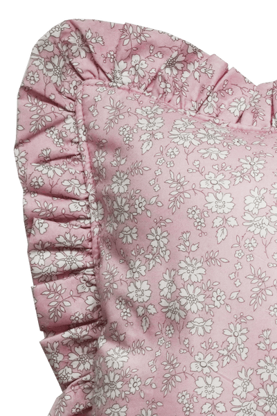 Ruffle Bolster Lumbar Cushion made with Liberty Fabric CAPEL PINK - Coco & Wolf