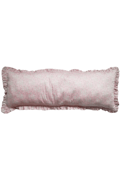 Ruffle Bolster Lumbar Cushion made with Liberty Fabric CAPEL PINK - Coco & Wolf