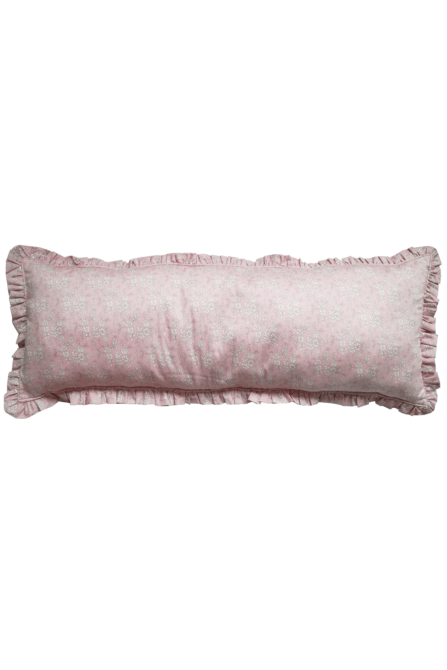 Ruffle Bolster Lumbar Cushion made with Liberty Fabric CAPEL PINK - Coco & Wolf