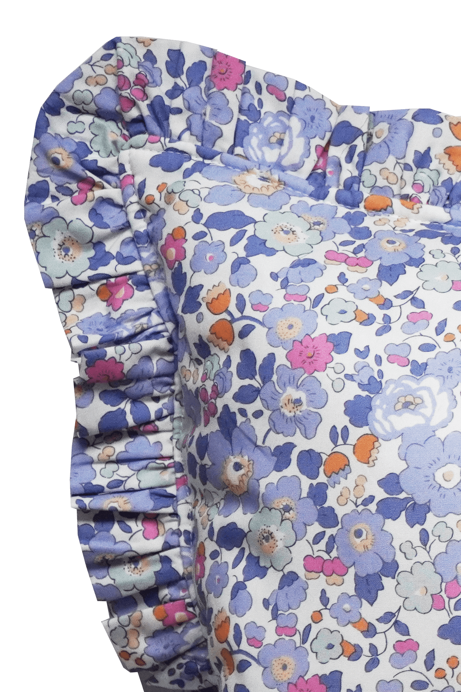 Ruffle Bolster Lumbar Cushion made with Liberty Fabric BETSY - Coco & Wolf