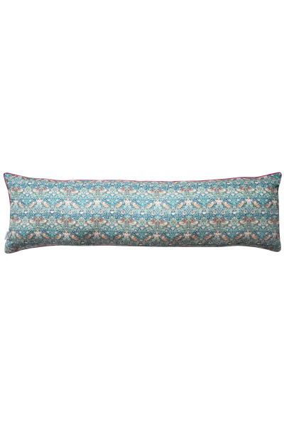 Piped Bolster Lumbar Cushion made with Liberty Fabric STRAWBERRY THIEF - Coco & Wolf