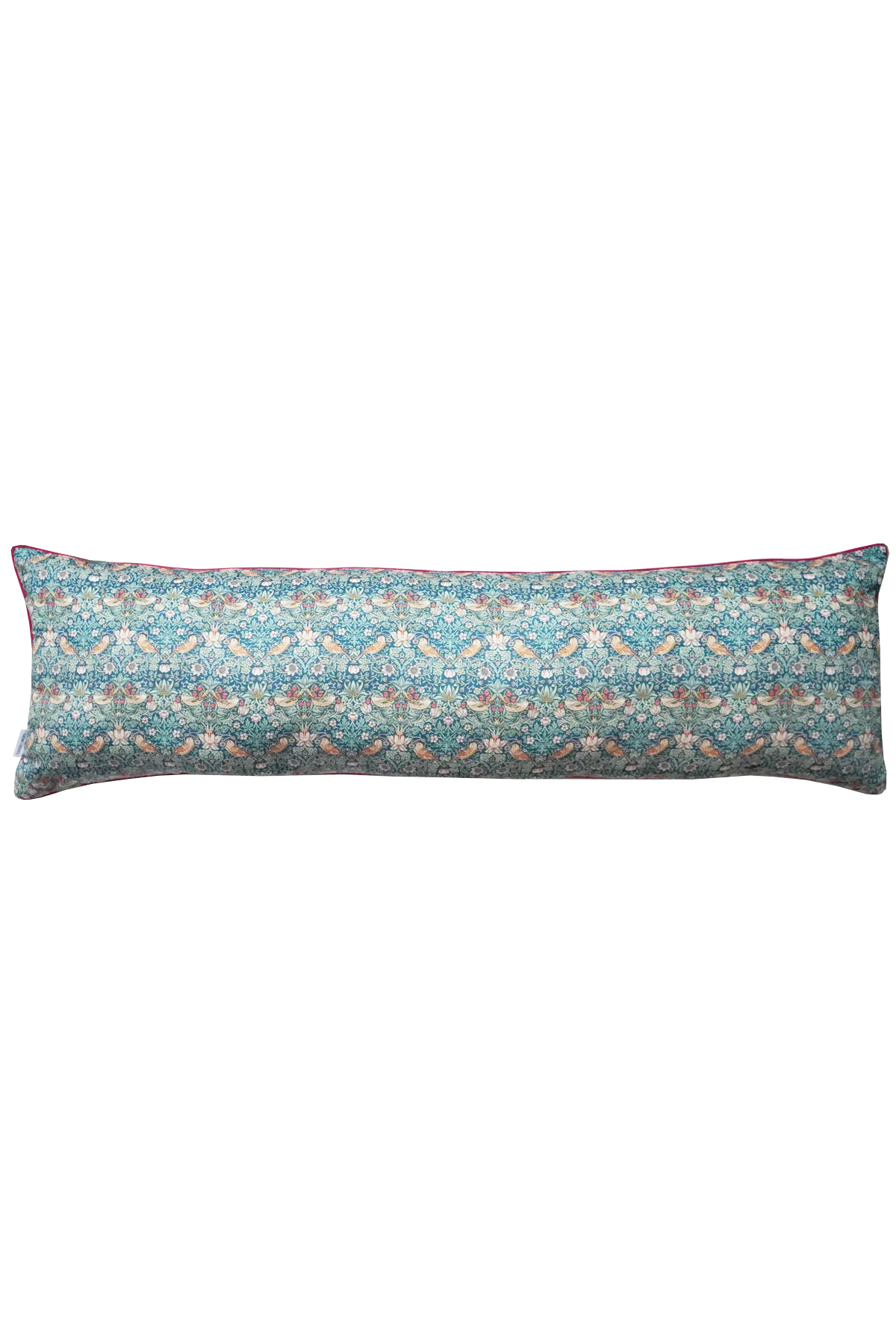 Piped Bolster Lumbar Cushion made with Liberty Fabric STRAWBERRY THIEF - Coco & Wolf