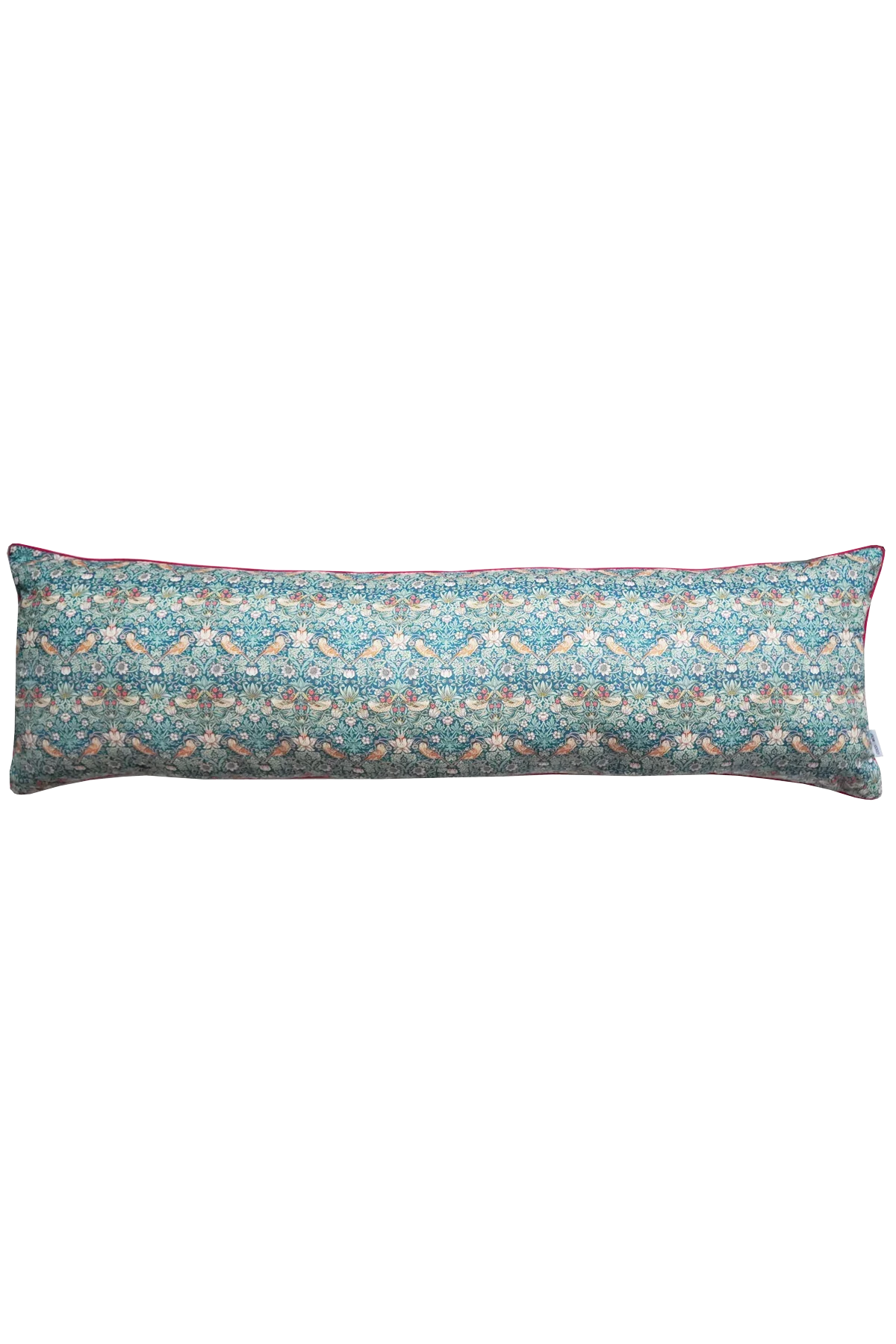 Piped Bolster Lumbar Cushion made with Liberty Fabric STRAWBERRY THIEF - Coco & Wolf