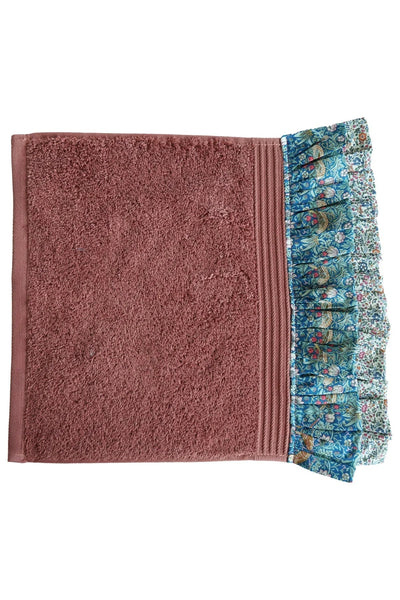 Ruffle Edge Towel made with Liberty Fabric STRAWBERRY THIEF & KATIE & MILLIE - Coco & Wolf