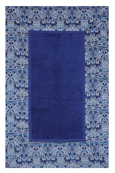 Border Edge Bath Mat made with Liberty Fabric LODDEN NAVY - Coco & Wolf