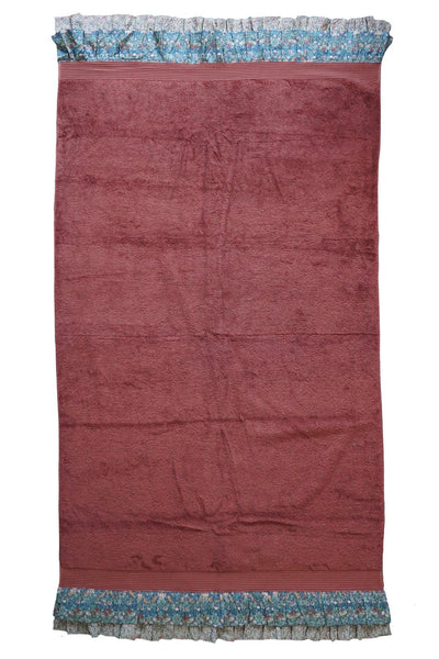 Ruffle Edge Towel made with Liberty Fabric STRAWBERRY THIEF & KATIE & MILLIE - Coco & Wolf
