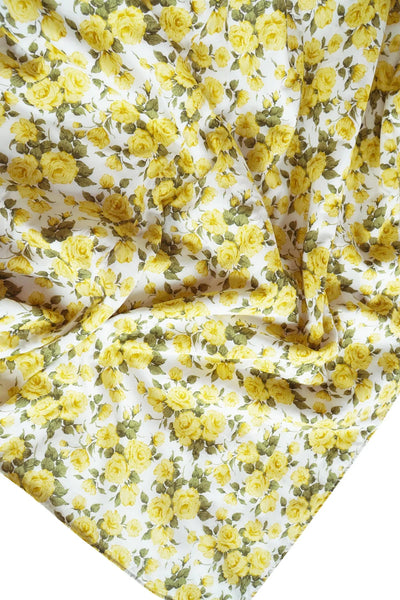 Reversible Stitch Border Bedspread made with Liberty Fabric TAPESTRY & CARLINE ROSE - Coco & Wolf