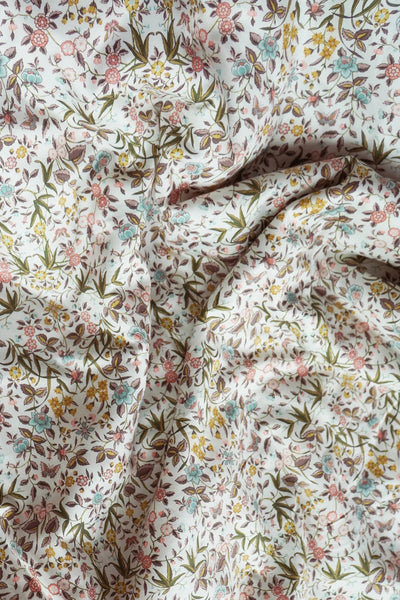 Reversible Stitch Border Bedspread made with Liberty Fabric TAPESTRY & CARLINE ROSE - Coco & Wolf