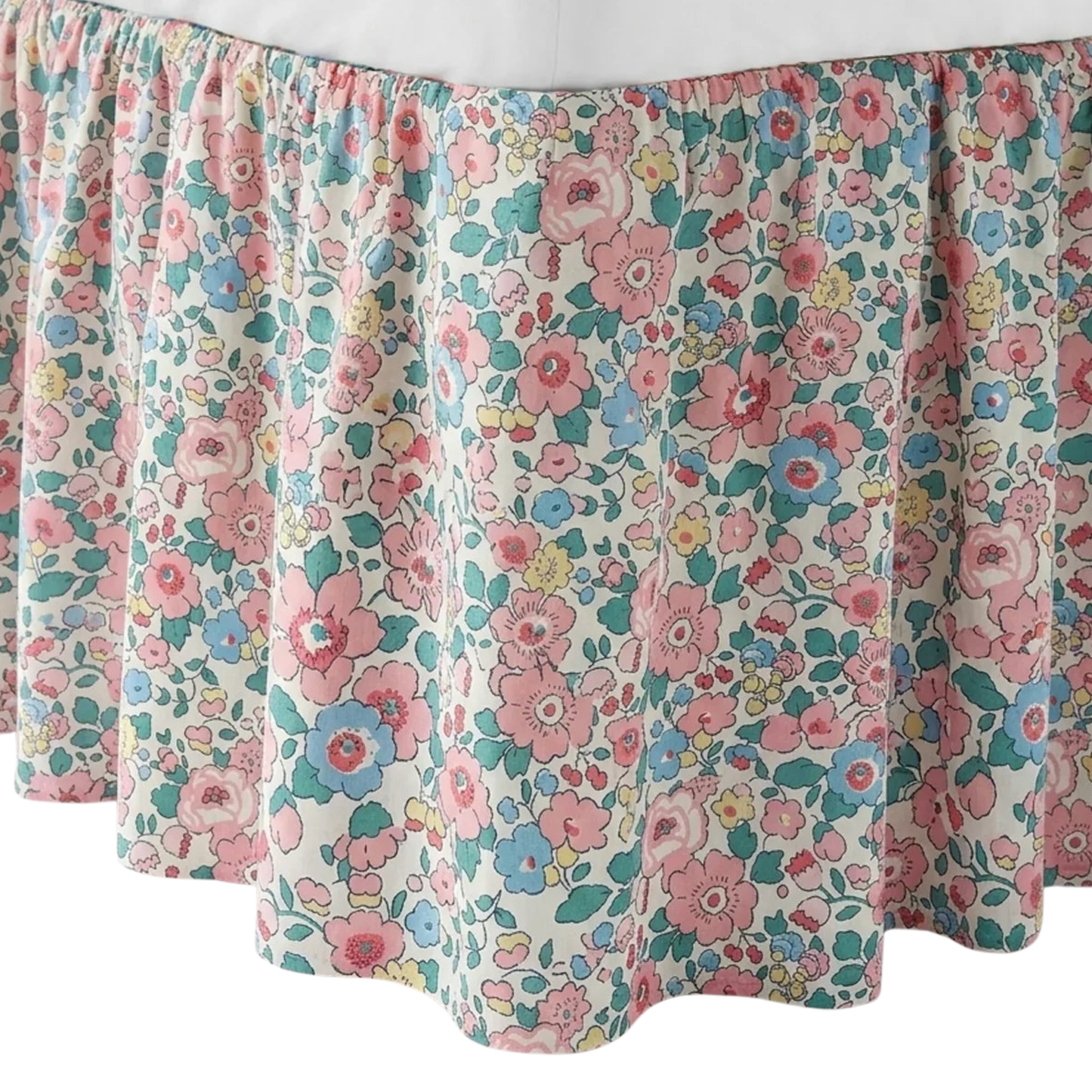 Bedskirt Valance Made With Liberty Fabric Betsy Blossom Pink