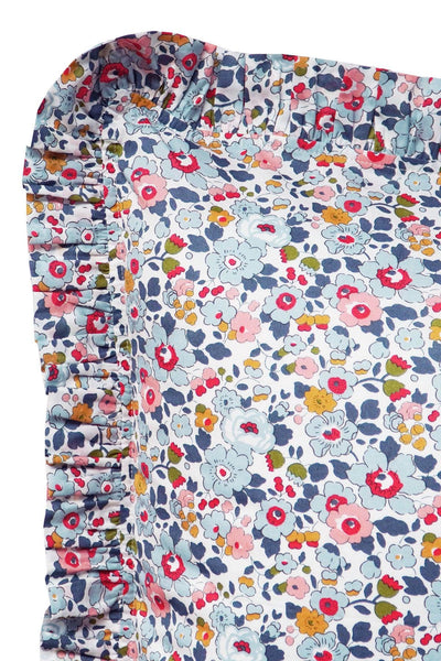 Frill Edge Pillowcase made with Liberty Fabric BETSY GREY - Coco & Wolf
