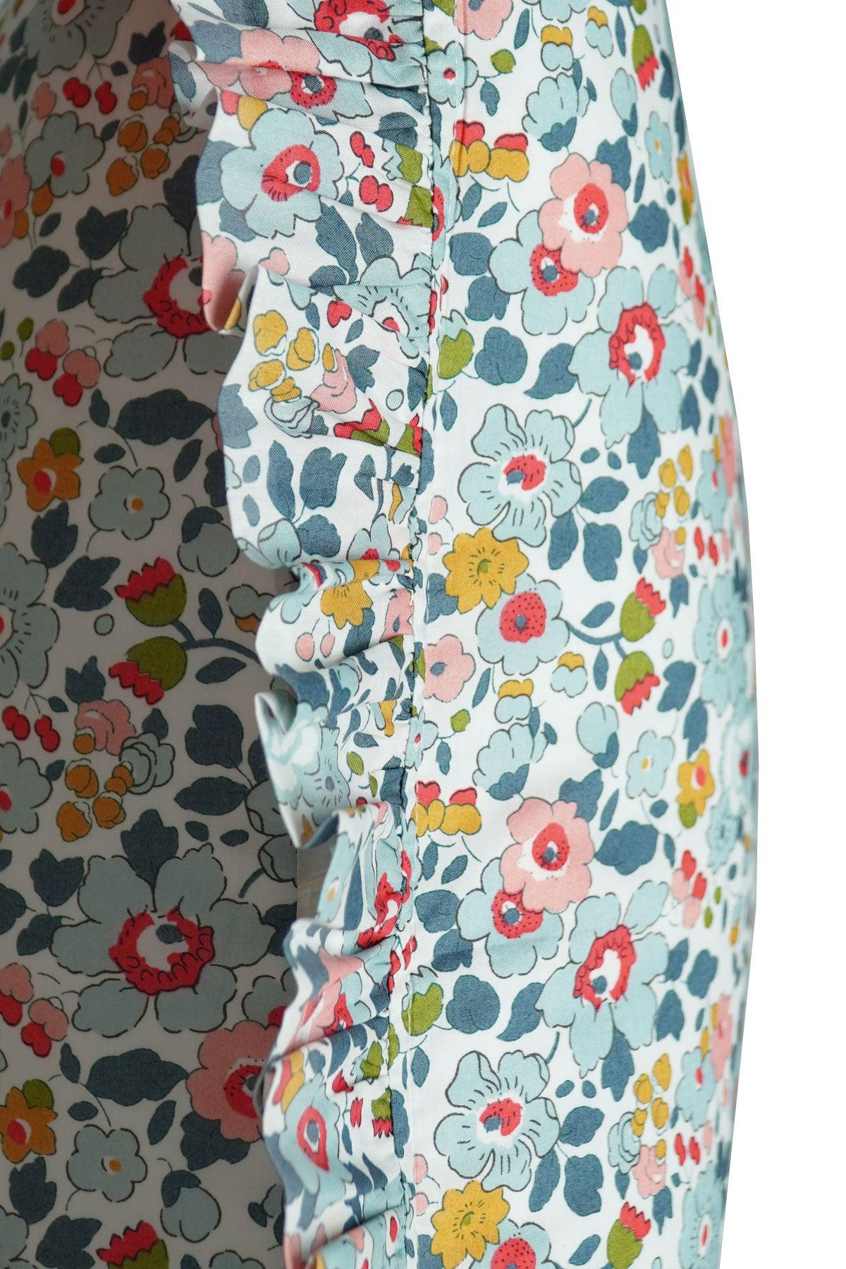 Frill Edge Pillowcase made with Liberty Fabric BETSY GREY - Coco & Wolf