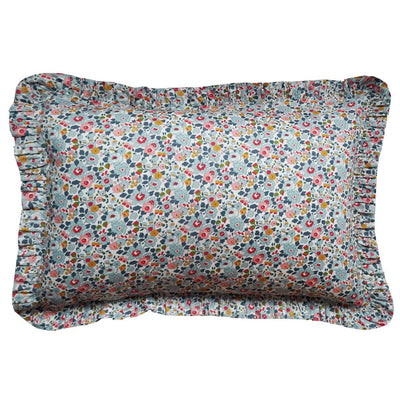 Frill Edge Pillowcase made with Liberty Fabric BETSY GREY - Coco & Wolf