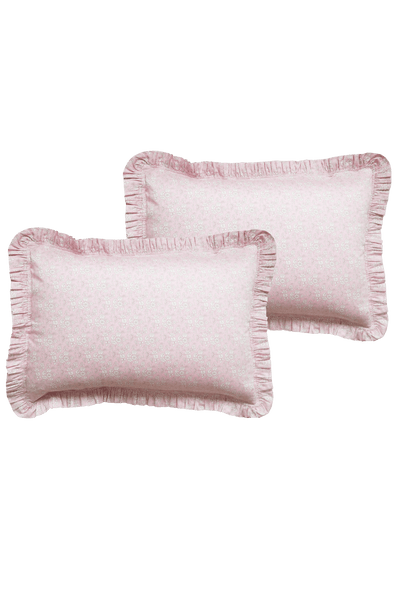 Frill Edge Pillowcase made with Liberty Fabric CAPEL PINK - Coco & Wolf