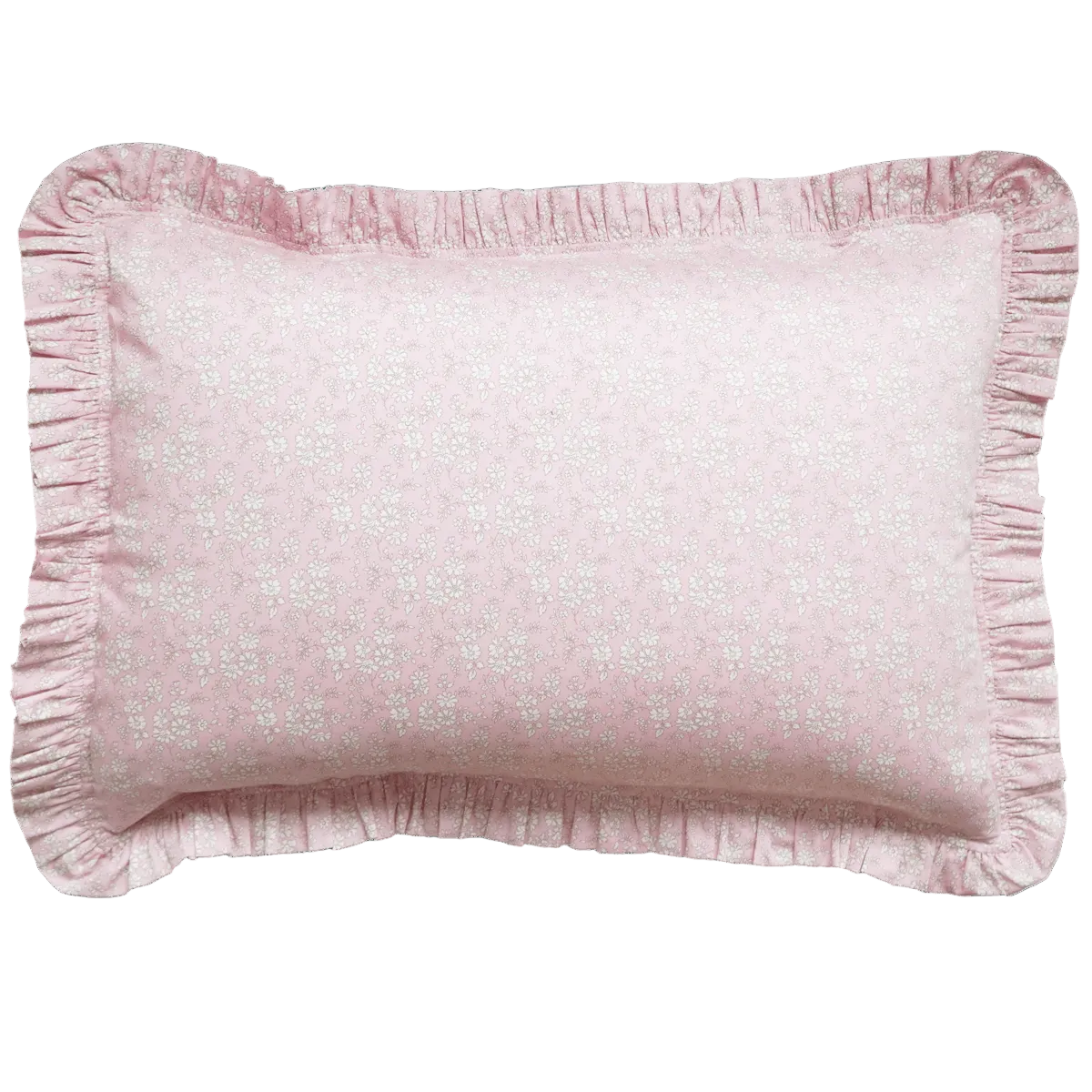Frill Edge Pillowcase made with Liberty Fabric CAPEL PINK - Coco & Wolf