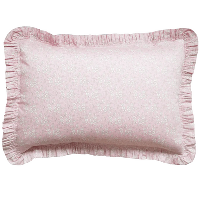 Frill Edge Pillowcase made with Liberty Fabric CAPEL PINK - Coco & Wolf