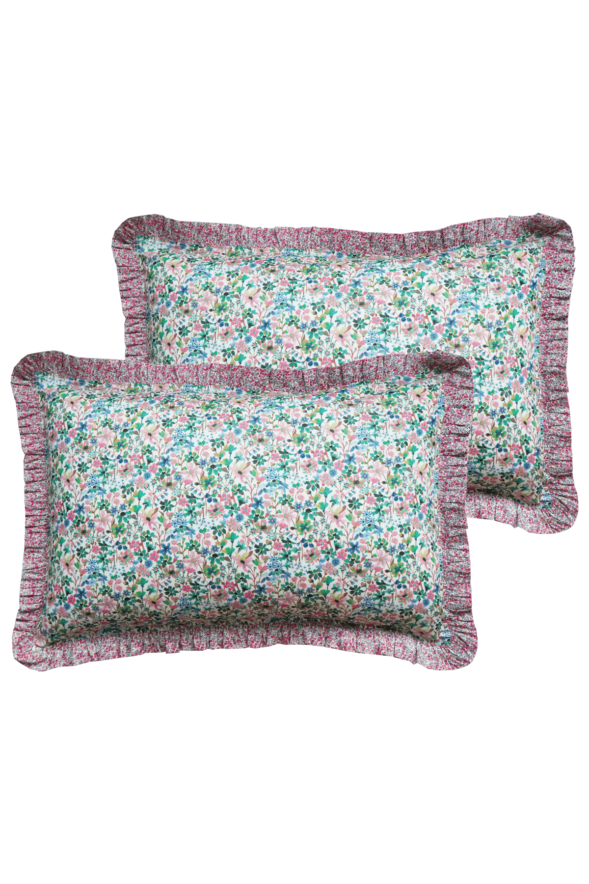 Frill Edge Pillowcase made with Liberty Fabric DREAMS OF SUMMER - Coco & Wolf