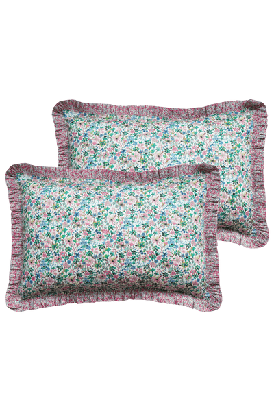 Frill Edge Pillowcase made with Liberty Fabric DREAMS OF SUMMER - Coco & Wolf